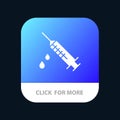 Dope, Injection, Medical, Drug Mobile App Button. Android and IOS Glyph Version