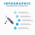 Dope, Injection, Medical, Drug Solid Icon Infographics 5 Steps Presentation Background