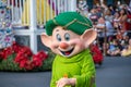 Dopey from Seven Dwarfs in the Christmastime Parade Royalty Free Stock Photo