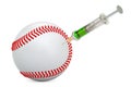 Doping cases in baseball concept, 3d rendering Royalty Free Stock Photo