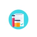 Doping control, urine and blood test vector icon Royalty Free Stock Photo