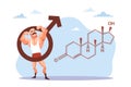 Doping to increase muscle mass for unhealthy athletes, testosterone chemical formula. Funny strong man with moustache