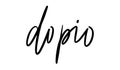 Dopio lettering. Vector illustration of handwritten lettering. Vector elements for coffee shop, market, cafe design, restaurant me Royalty Free Stock Photo