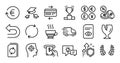 Doppio, Recruitment and Truck delivery line icons set. Vector