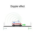 Doppler effect example Ambulance siren Royalty Free Stock Photo