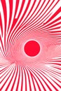 Doppler effect. Red spiral. Halfotne effect Royalty Free Stock Photo