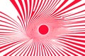 Doppler effect. Red spiral. Halfotne effect