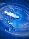 Doppler radar & blue radial technology background