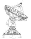 Doppler radar: technical draw Royalty Free Stock Photo