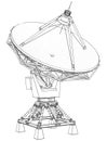 Doppler radar: technical draw Royalty Free Stock Photo