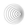 Doppler shift icon, Vector illustration