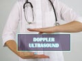 DOPPLER ULTRASOUND text in futuristic screen