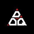 DOQ triangle letter logo design with triangle shape. DOQ triangle logo design monogram. DOQ triangle vector logo template with red Royalty Free Stock Photo