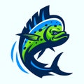 Dorado Fish Cartoon Mascot Logo