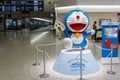 Doraemon model performances at Chitose international Airport in