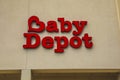 View of Baby Depot sign on a building