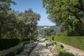 Dordogne, France - Topiary in the gardens of the Jardins de Marqueyssac in the Dordogne region of France Royalty Free Stock Photo