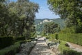 Dordogne, France - Topiary in the gardens of the Jardins de Marqueyssac in the Dordogne region of France Royalty Free Stock Photo