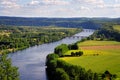 Dordogne river, Cingle de Tremolat point Royalty Free Stock Photo
