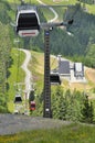 Dorfgastein, Austria - 22-05-2021: Cable car in the summer sports region Bad Gastein