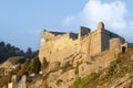 Doria Castle, Portovenere, Liguria, Italy. Lit by golden sunset light. Royalty Free Stock Photo