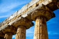 Doric column of Greece tempel in Italy Royalty Free Stock Photo