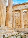 Propylaea, the ancient gateway to the Athenian Acropolis. Athens, Greece. Royalty Free Stock Photo