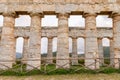 Doric columns of the Greek temple at Segesta, Sicily