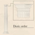 Doric hellenic order Royalty Free Stock Photo