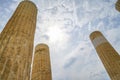 Doric pillars towering skyward above