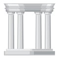 Doric realistic antique greek temple with columns