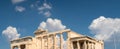 The Doric temple Parthenon. Blue sky. Copy Space