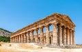 Doric Temple Ruins in Segesta, Sicily Italy Royalty Free Stock Photo