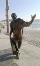 Dorival Caymmi Statue in Copacabana Rio de Janeiro Brazil.