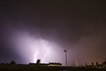 Dorking, UK- 19 July, 2017 Lightning storm over Dorking town.