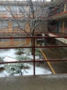 Dorm life in las cruces and it's snowing