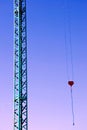 Dormant crane at the end of a busy day