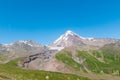 Mount Kazbek or Mount Kazbegi, the third highest peak in Georgia