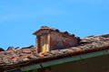 Dormer brick of traditional roof tiles Royalty Free Stock Photo