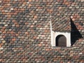 Dormer on Roof with beaver tail tiles