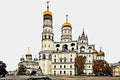 Dormition Cathedral with golden domes in historical center