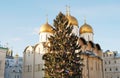 Dormition cathedral of Moscow Kremlin. Color photo.