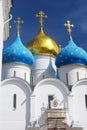 Dormition church in Trinity Sergius Lavra. UNESCO Herit Royalty Free Stock Photo