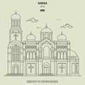 Dormition of the Theotokos Cathedral in Varna, Bulgaria. Landmark icon