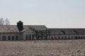 Dachau concentration camp dormitories, preserved as a gruesome reminder of Nazi brutality Royalty Free Stock Photo