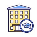 Dormitory RGB color icon Royalty Free Stock Photo