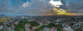 Dorne aerial photography panorama view fly above permatang pauh and seberang jaya, penang , malaysia