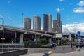 Dorogomilovsky Bridge and skyscrapers of the residential quarter Headliner