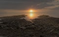 Kimmeridge Bay at sunset