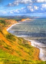 Dorset Jurassic coast colourful hdr